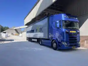 Walking floor trailer voor puin